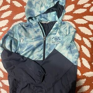 H&M Blue Tie-Dye and Navy Hooded Windbreaker